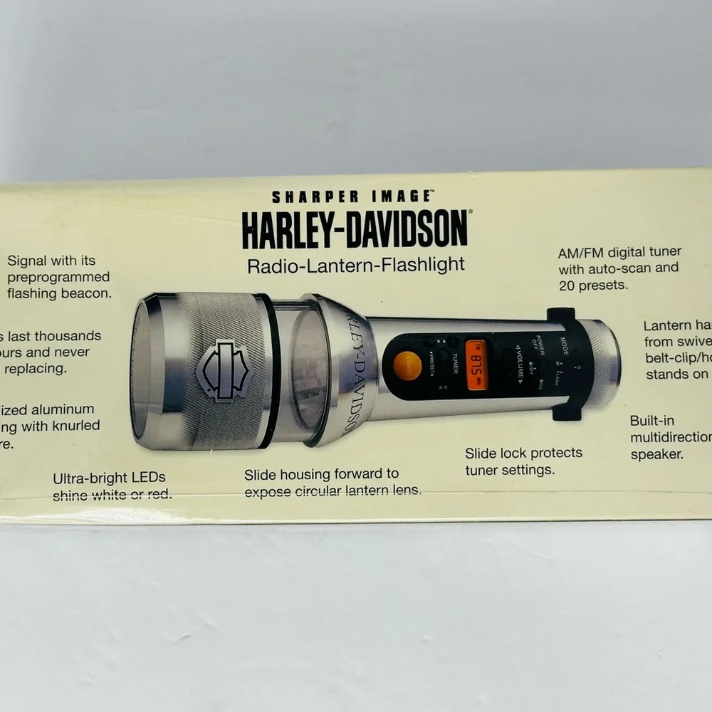 2003 Harley-Davidson Black and Silver Multi-Function Flashlight Sealed